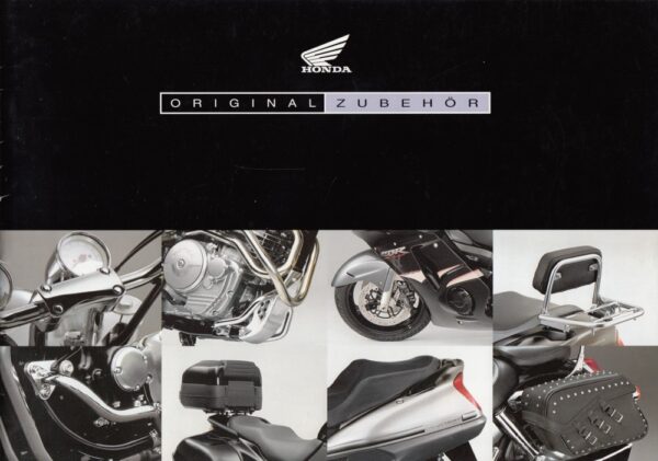 2000er HONDA, Original Zubehör Motorräder + Prospekt brochure + 28 Seiten