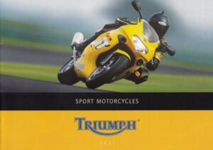 TRIUMPH + Sport Motorräder 2001 + Prospekt catalogue + 16 Seiten