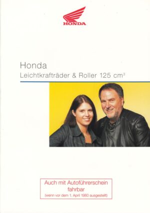 HONDA, Leichtkrafträder & Roller 125 ccm + Prospekt + 24 Seiten, aus 11/2001