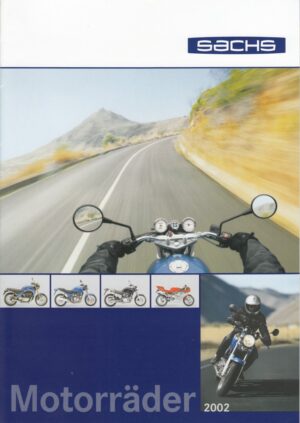 2002 Motorräder SACHS + Motorräder 2002 + Prospekt brochure + 8 Seiten