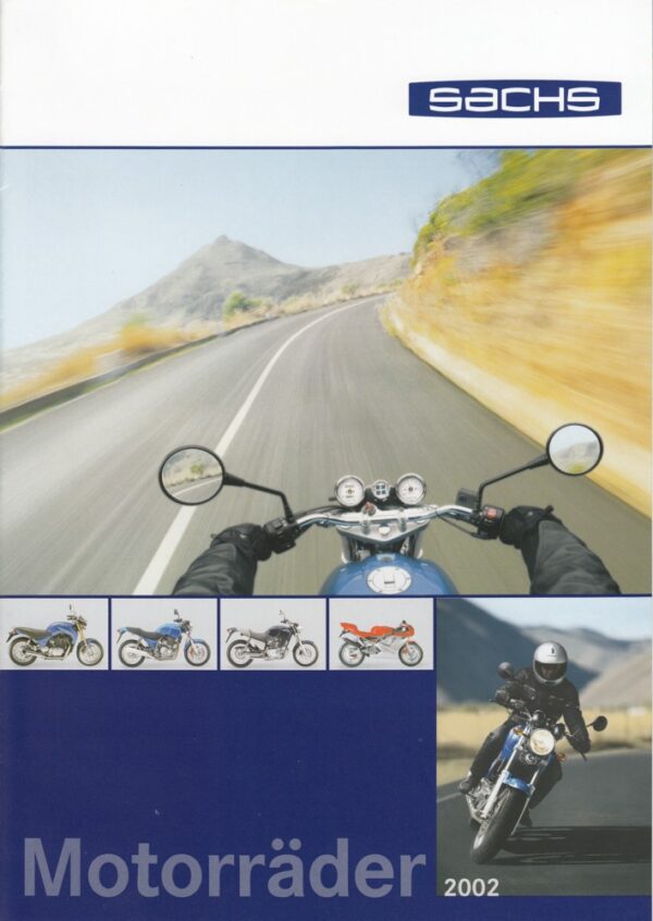 2002 Motorräder SACHS + Motorräder 2002 + Prospekt brochure + 8 Seiten
