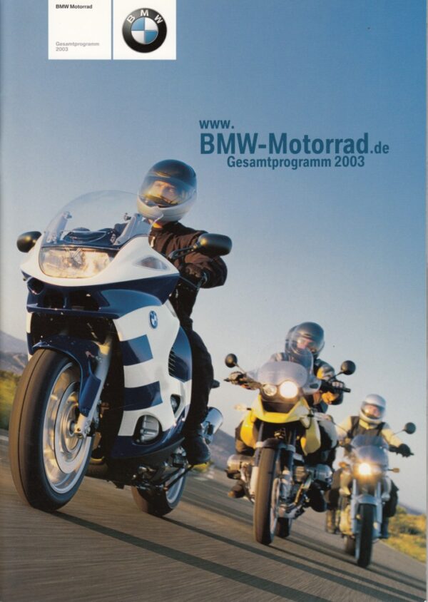 2003 BMW, Motorräder Modelljahr 2003 + Prospekt brochure + 48 Seiten