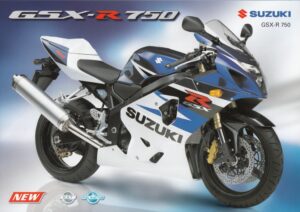 200312 SUZUKI GSX-R 750 + Prospekt brochure + 6 Seiten + aus 2003