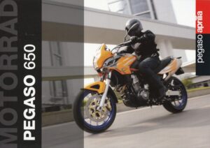 200801 APRILIA Pegaso 650 + Prospekt brochure + 4 Seiten + aus 1/2008