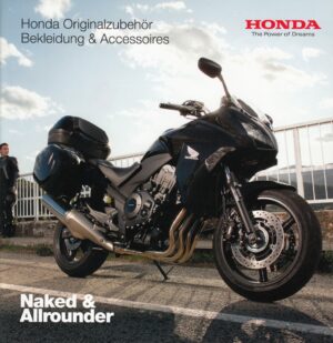 HONDA, Original Zubehör Naked & Allrounder + Prospekt + 20 Seiten + aus 2011