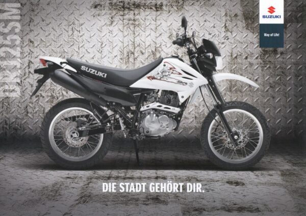 SUZUKI DR 125 SM + Prospekt flyer + 1 Blatt / 2 Seiten + 01/2012