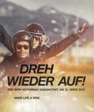 BMW + Motorrad Saisonstart 2016 +  Prospekt brochure + 24 Seiten