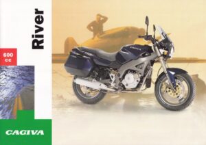 CAGIVA River 600 + PROSPEKT brochure + 4 Seiten + aus 1995?  2