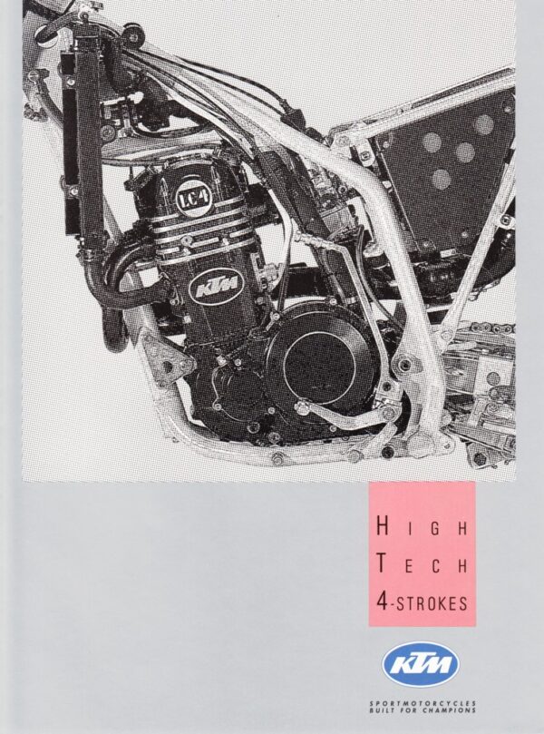 KTM,  High Tech 4-Strokes 1988 + Falt-Prospekt brochure + 5 Seiten