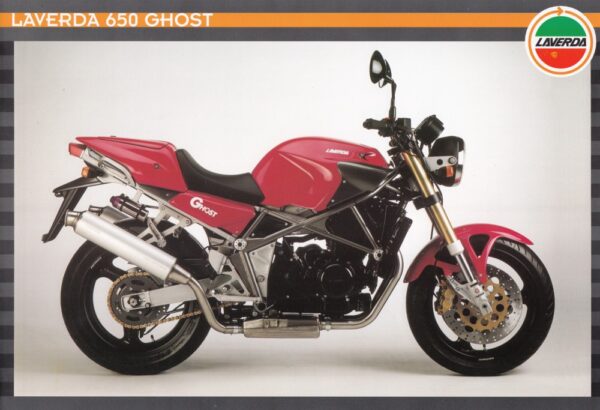 650 Ghost rot LAVERDA 650 Ghost + Prospekt brochure + 4 Seiten + aus 1996