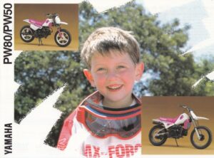 YAMAHA PW 80 / 50 + Prospekt flyer + 1 Blatt / 2 Seiten + aus 1993
