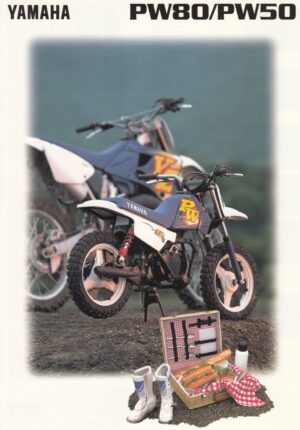 YAMAHA PW 80 / 50 + Prospekt flyer + 1 Blatt / 2 Seiten + aus 1996