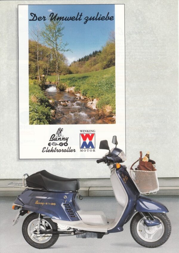 Bunny E-GO WINKING + Bunny E-GO Elektroroller + Prospekt flyer + 1 Blatt / 2 Seiten