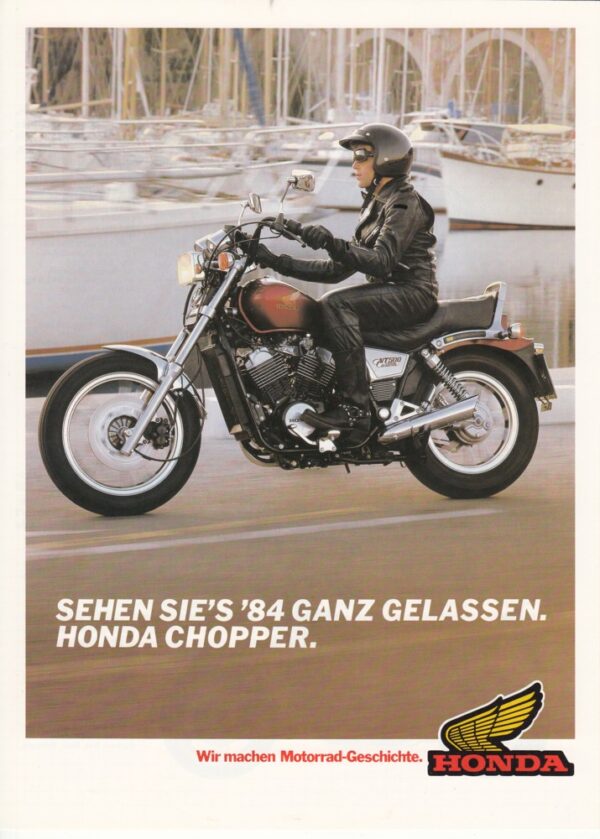 Chopper HONDA, Motorrad-Programm 1984 Chopper + Prospekt brochure + 6 Seiten