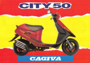 CAGIVA City 50 + PROSPEKT flyer + 1 Blatt / 2 Seiten + aus 1992?