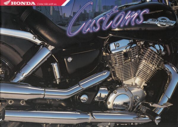 Customs HONDA, Motorrad-Programm 1999 Chopper und Cruiser + Prospekt + 24 Seiten