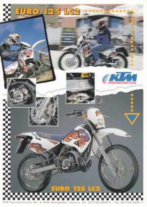 KTM Euro 125 LC2 + PROSPEKT / flyer + 1 Blatt/ 2 Seiten + aus 1998?