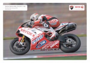 DUCATI 1198 + Michel Fabrizio #84 + xerox Superbike Team + DIN A4-Poster einseitig