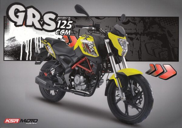 GRS 125 KSR MOTO GRS 125 + Prospekt flyer + 1 Blatt / 2 Seiten
