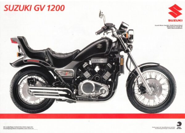 SUZUKI GV 700 / 1200 + Prospekt flyer + 1 Blatt / 2 Seiten