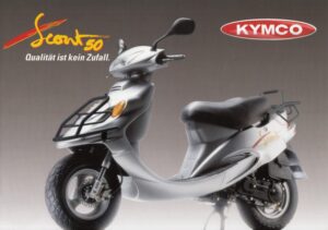KYMCO Scout 50 + Prospekt brochure + 4 Seiten + aus 1997?