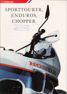 Titelseite: HONDA, Motorrad-Programm 1987 Sporttourer Enduros + Prospekt + 40 Seiten
