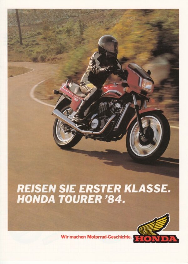 Tourer HONDA, Motorrad-Programm 1984 Tourer + Prospekt brochure + 6 Seiten