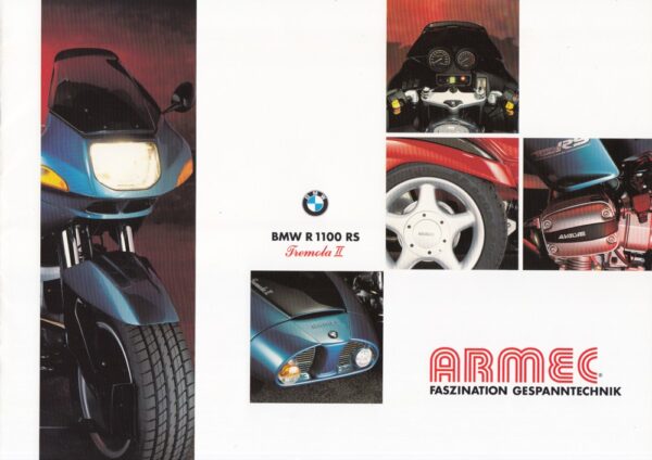 BMW R 1100 RS + als ARMEC Tremola II Gespann + Prospekt brochure + 8 Seiten
