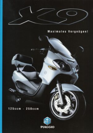 PIAGGIO Skipper X9 125 / 250  + Prospekt brochure + 4 Seiten