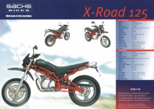 X-Road 125 SACHS X-Road 125 + Prospekt brochure + 1 Blatt, einseitig bedruckt