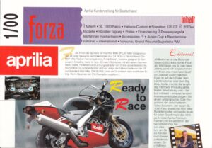 forza 1_2000 APRILIA forza 1/2000 + Kundenzeitung für Deutschland + 8 Seiten