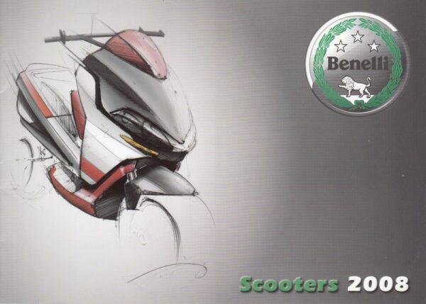BENELLI + Scooters 2008 + PROSPEKT / brochure + 12 DIN-A5-Seiten