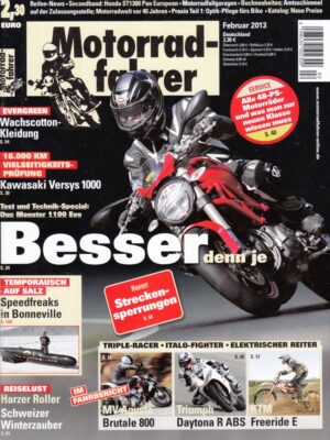 02 Motorradfahrer Februar 2013 + Test & Technik Ducati Monster 1100 Evo
