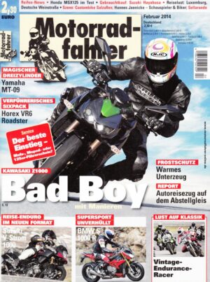 Motorradfahrer Februar 2014 + Kawasaki Z 1000 + Suzuki V-Strom 1000