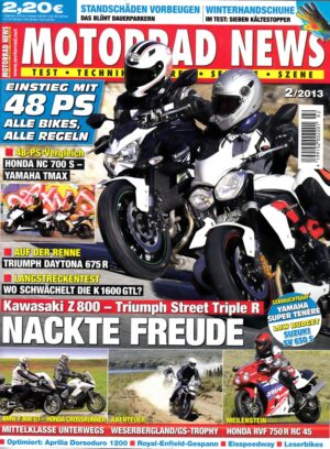 MOTORRAD NEWS 2/2013 – Kawasaki Z 800, Triumph Street Triple R