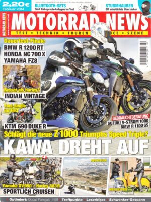 MOTORRAD NEWS 2/2014 – Kawasaki Z 1000 vs. Triumph Speed Triple