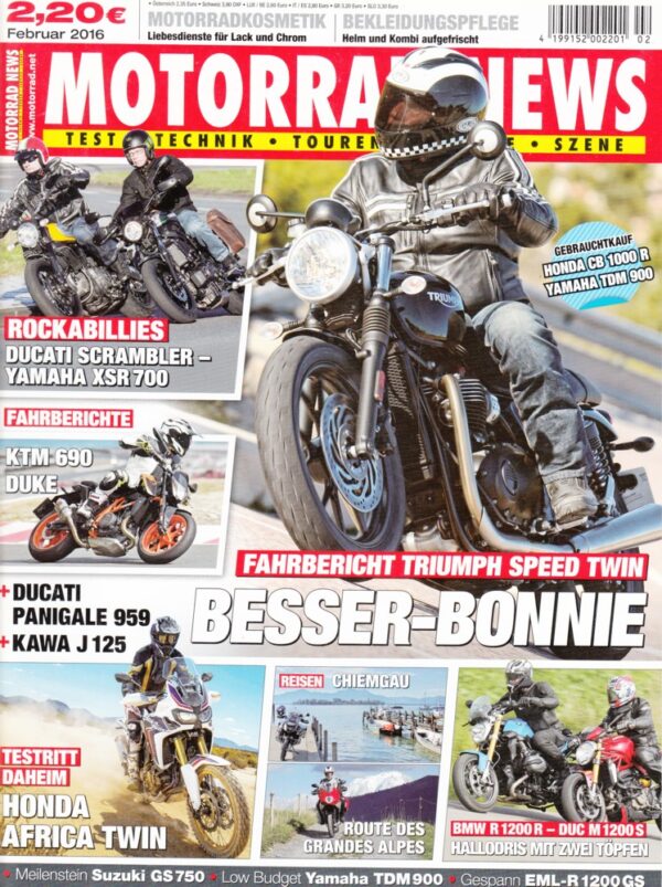 MOTORRAD NEWS 2/2016 – BMW R 1200 R vs. Ducati Monster 1200 S