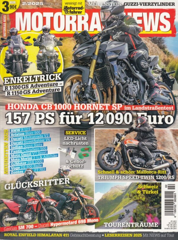 MOTORRAD NEWS 2/2025 – Fahrbericht Honda CB 1000 Hornet SP