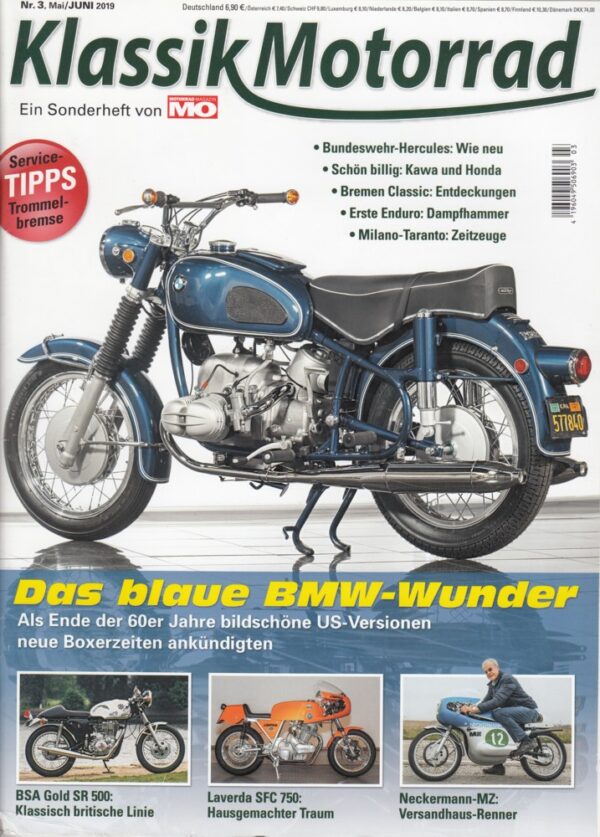 MO Klassik Motorrad 3/2019 – BMW R 69 US; Laverda 750 SFC
