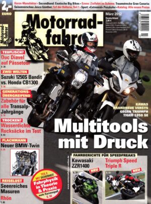 Motorradfahrer März 2012 + Kawasaki Versys 1000 vs. Triumph 1050 Tiger SE