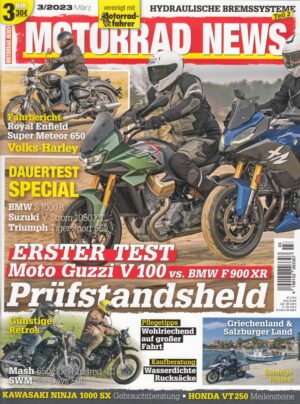 MOTORRAD NEWS 3/2023 – Moto Guzzi V 100 vs. BMW F 900 XR