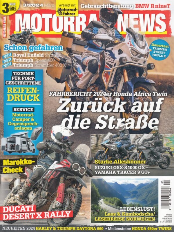 MOTORRAD NEWS 3/2024 – Suzuki GSX-S 1000 GX vs. Yamaha Tracer 9 GT+