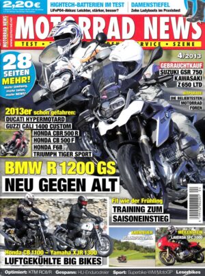MOTORRAD NEWS 4/2013 – Vergleich BMW R 1200 GS – Neu gegen Alt