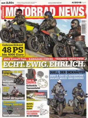 04 MOTORRAD NEWS 4/2019 – Honda CB 500 F/X/R, Ducat Multistrada 950