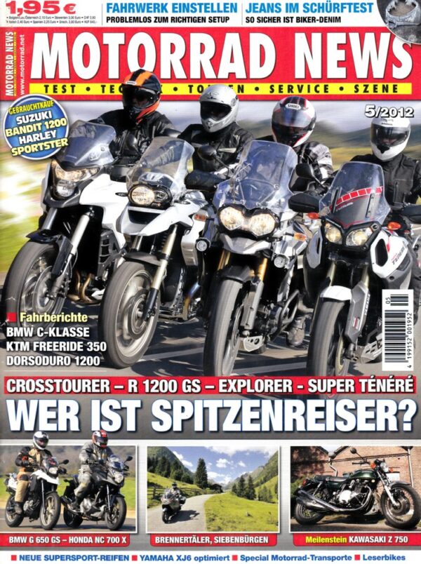 MOTORRAD NEWS 5/2012 – BMW G 650 GS vs. Honda NC 700 X