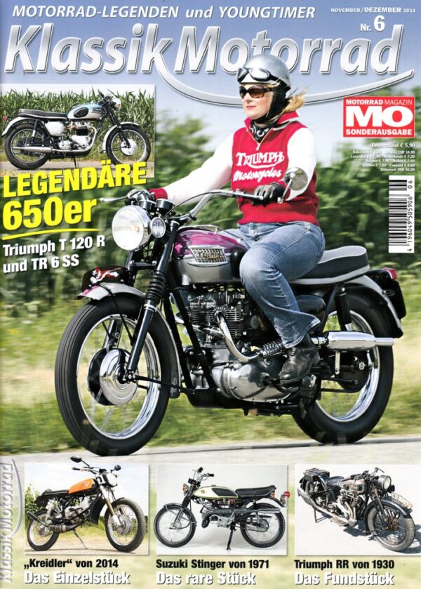 MO Klassik Motorrad 6/2014 – Triumph T 120 R; Triumph TR 6 SS