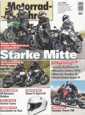 Motorradfahrer 6/2016 – Suzuki SV 650 vs. Kawasaki ER-6n vs. Yamaha MT-07