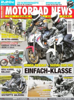 MOTORRAD NEWS 7/2014 – Honda CB 650 F vs. Suzuki GSR 750