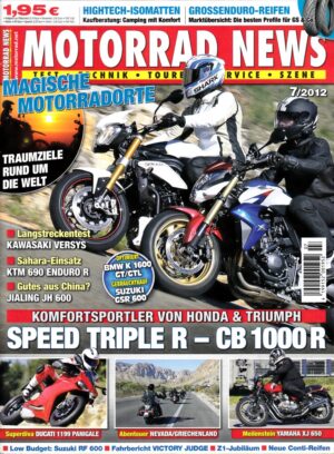 MOTORRAD NEWS 7/2012 – Triumph Speed Triple R vs. Honda CB 1000 R