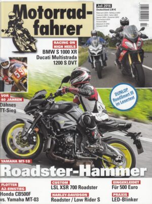 Motorradfahrer Juli 2016 + BMW S 1000 XR vs. Ducati Multistrada 1200 S DVT